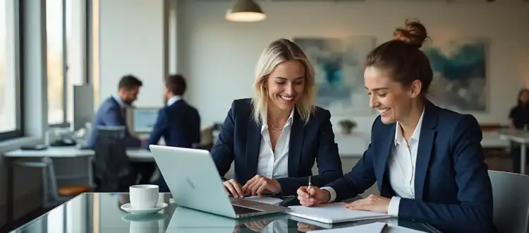 Students using their AI Skills for Business project